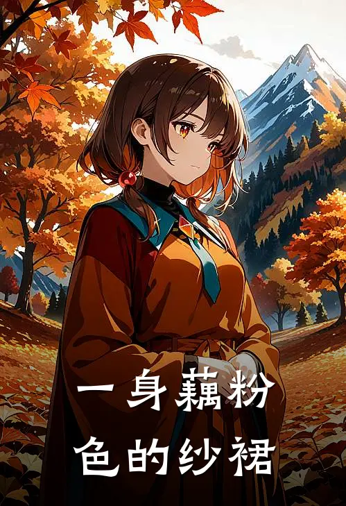 一身藕粉色的纱裙